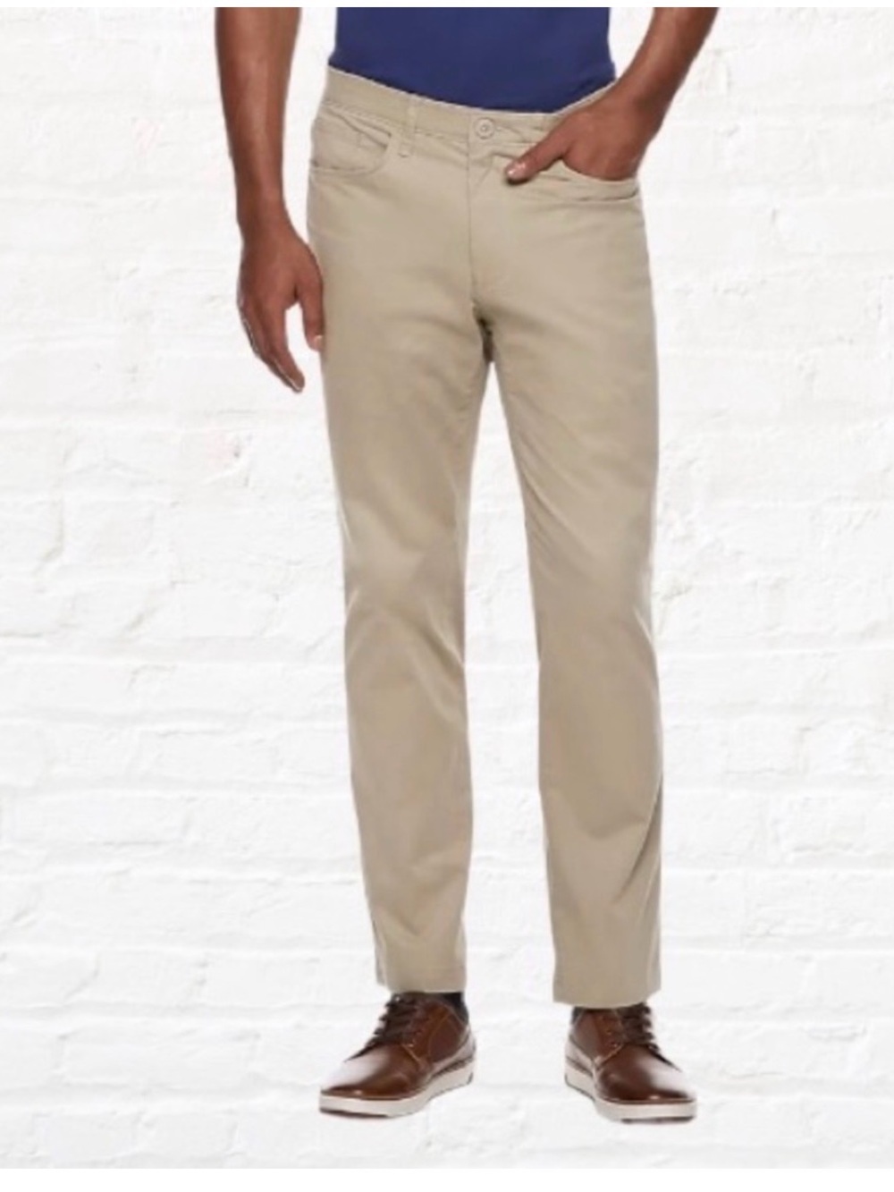 APT 9 Men’s Premier Flex Straight Fit Khaki Trouser Pants- Size: 32x30